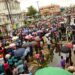 Guyanese in front of City Hall in 2017 (Guyana Chronicle photo)