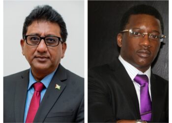 L-R Attorney General Anil Nandlall and Attorney-at-law Dr. Vivian Williams
