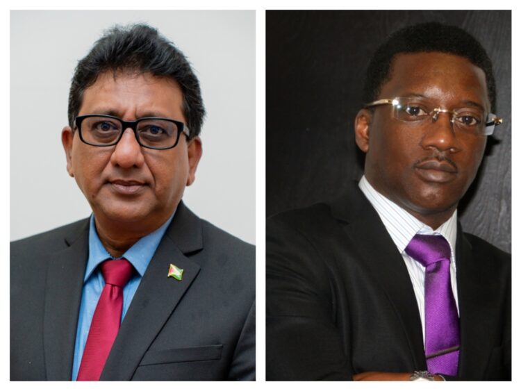 L-R Attorney General Anil Nandlall and Attorney-at-law Dr. Vivian Williams