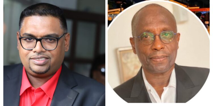 L-R President Irfaan Ali and Dr. Henry Jeffrey