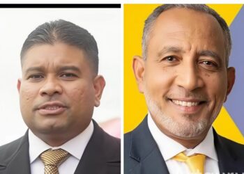 L-R WIN Leader Azruddin Mohamed, St Vincent and The Grenadines Prime Minister Dr. Godwin Friday