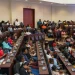 Teachers, parents, students and stakeholders gathered in the dome of the Arthur Chung Conference Centre