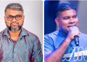 L-R Fmr Mayor Pt. Ubraj Narine and WIN Leader Azruddin Mohamed