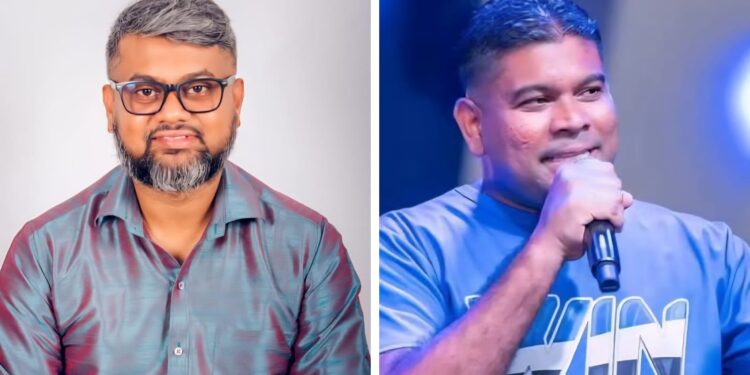 L-R Fmr Mayor Pt. Ubraj Narine and WIN Leader Azruddin Mohamed