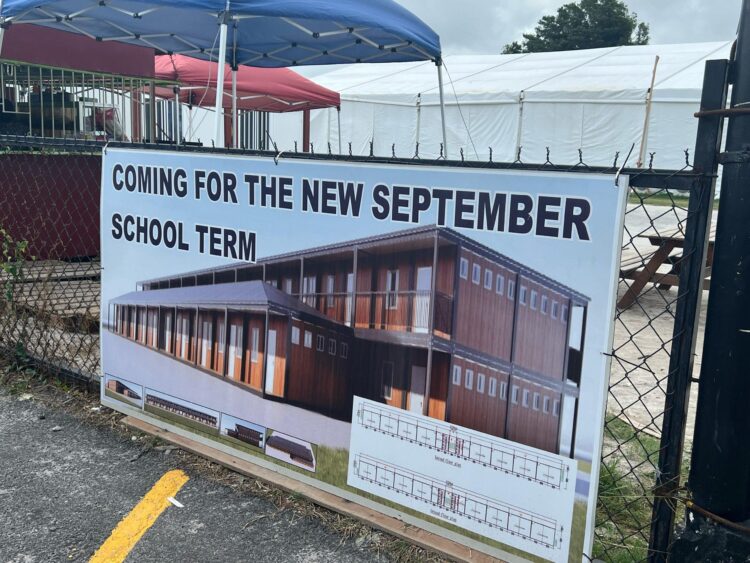 Prefab construction of Mae's School