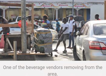 Stabroek Market scene November 27, 2025 when vendors were blind sighted by Central Gov't decision to displace them
