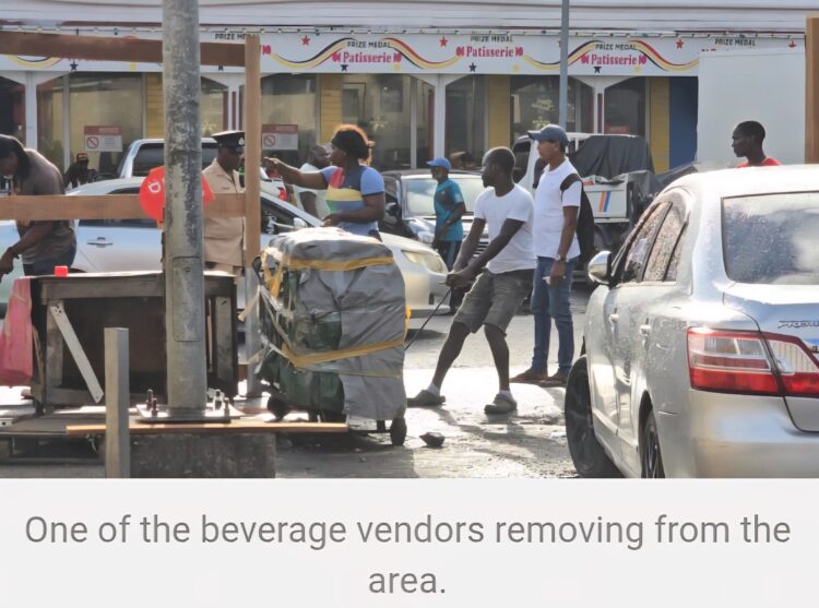 Stabroek Market scene November 27, 2025 when vendors were blind sighted by Central Gov't decision to displace them
