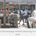 Stabroek Market  scene November 27, 2025 when vendors were blind sighted by Central Gov't decision to displace them