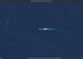 Imagery captured by the ESA's Sentinel-2 satellites on October 30, 2025, shows the U.S. Navy Wasp-class amphibious assault ship USS Iwo Jima maneuveri...Read More | Copernicus