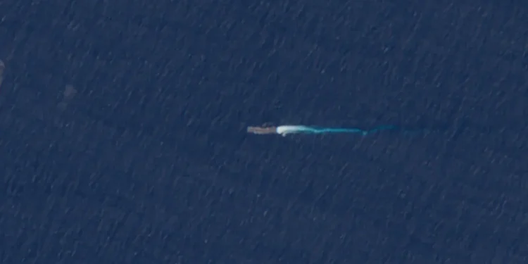 Imagery captured by the ESA's Sentinel-2 satellites on October 30, 2025, shows the U.S. Navy Wasp-class amphibious assault ship USS Iwo Jima maneuveri...Read More | Copernicus