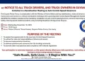 A public invitation to the Truck Owners and Drivers