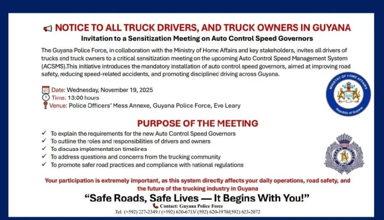 A public invitation to the Truck Owners and Drivers