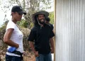 BossMom's Michelle Gordon and Ziggy Marley on site at a house build recently in association with Food for the Poor.