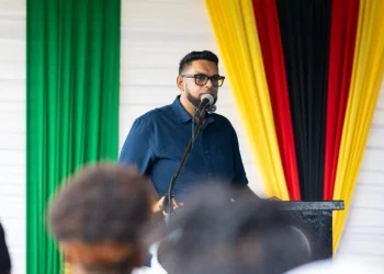 President Ali, addressing the gathering in New Amsterdam