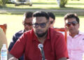 President Ali at the press conference on November 21, 2025  in Region Six