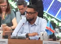 President Dr Mohamed Irfaan Ali addresses the gathering at COP30 (DPI photo)
