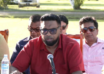 President Ali at the press conference on November 21, 2025 in Region Six