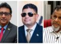 L-R AG Anil Nandlall, Azruddin Mohamed, Nazar "Shell" Mohamed