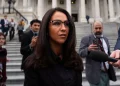 Rep. Lauren Boebert, R-Colo., leaves the U.S. Capitol after voting in favor of the Epstein Files Transparency Act, Tuesday, Nov. 18, 2025, in Washington. (AP Photo/Julia Demaree Nikhinson)