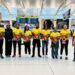 L-R: Enwin Enmore,Thuraia Thomas, Delroy Tyrell,Vanessa Wickham,Shemar Britton ,Elishaba Johnson.Jasmine Billingy, Chelsea Edghill, Linden Johnson, Nigel Bryan and Joel Alleyne are already in Riyadh along with Mr Garfield Wiltshire Chef de Mission (Guyana Olympic Association)