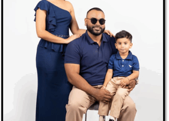 Nicholas and Raveena Ackree, along with their son. Nicolas will graduate with a Bachelor in Education (Primary Education) while Raveena will graduate with a Bachelor in Education (Early Childhood Education), on December 6, when the University of Guyana Berbice Campus (UGBC) hosts its graduation ceremony. (Grafx Photography photo)