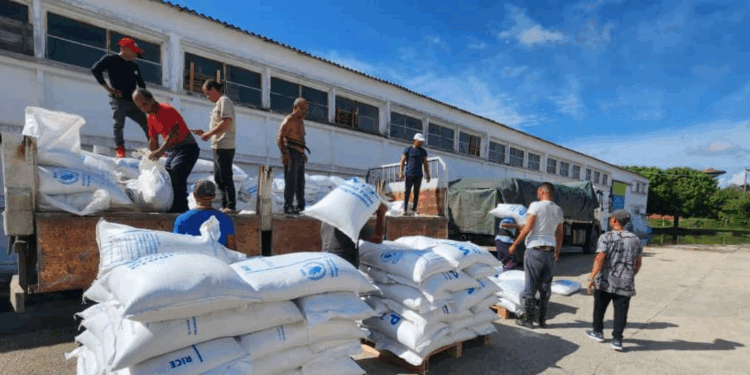 © WFP/Edelvio Hidalgo Food aid is prepared for delivery by the World Food Programe to communities in Cuba affected by Hurricane Melissa.