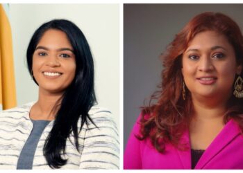 L-R Minister of Education Sonia Parag, previor Minister of Education Priya Manichand