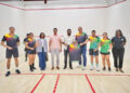 President Irfaan Ali with the Squash team