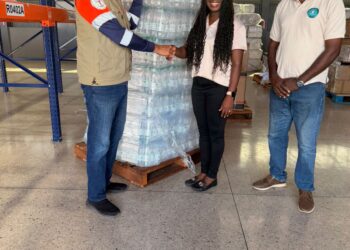 Photo Caption: (from left) Colonel Nazrul Hussain (Director General, CDC), Mrs. Sonya Forrester (Communications Exec., Banks DIH Limited) Lieutenant Colonel Mark Thomas (Deputy Director General, CDC).