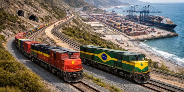 Rail corridor creates a route between the Atlantic and Pacific Oceans, connects the port of Chancay, challenges the Panama Canal, and boosts Brazilian exports.