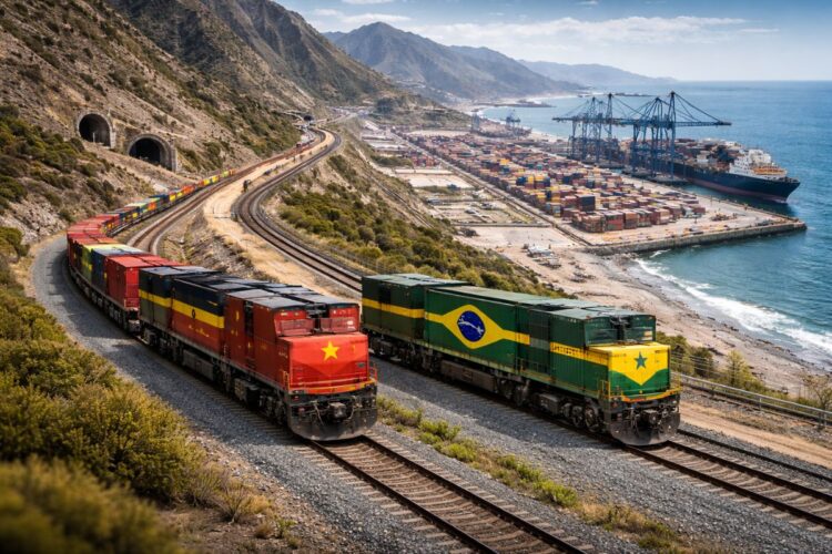 Rail corridor creates a route between the Atlantic and Pacific Oceans, connects the port of Chancay, challenges the Panama Canal, and boosts Brazilian exports.