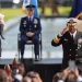 Navy Adm. Alvin Holsey salutes during a relinquishment of command and retirement ceremony at US Southern Command in Doral, Florida, on Friday, December 12, 2025. Rebecca Blackwell/AP