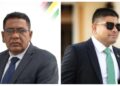L-R Minister Mustapha and WIN Leader Azruddin Mohamed