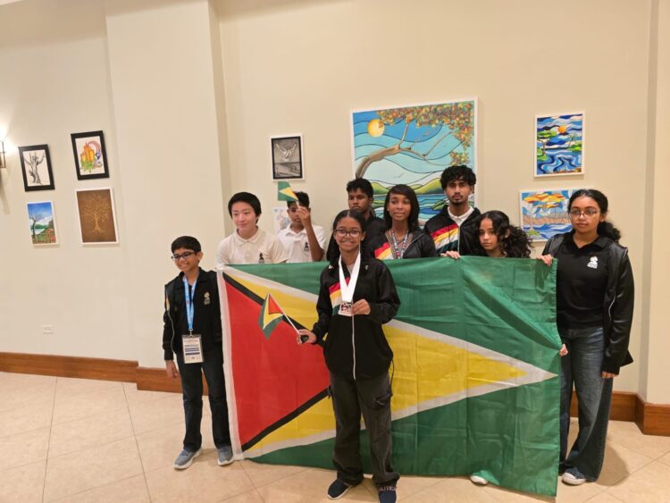 Kataleya Sam (centre) poses with team mates at CAC Award Ceremony.