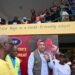 Prime Minister, Dr. the Most Hon. Andrew Holness (centre) addresses residents at the Petersfield High School in Westmoreland on Saturday (December 13) during the Prime Minister's Christmas Treat. Photo: RUDRANATH FRASER