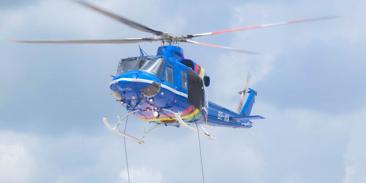 The Guyana Defence Force  (GDF) Bell 412 helicopter involved in the crash