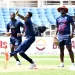 West Indies Head Coach Daren Sammy (right) watches as pace bowlers Jayden Seales (left) and Alzarri Joseph practise at Sabina Park in Kingston, Jamaica, on July 11, 2025. (Photo: Garfield Robinson)