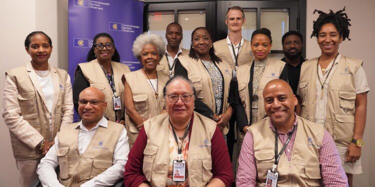 The 11-person team deployed by the Commonwealth Secretary-General to observe Guyana's 2025 General and Regional Elections