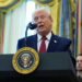 President Donald Trump speaks during a Mexican Border Defense Medal presentation in the Oval Office at the White House in Washington, December 15, 2025.