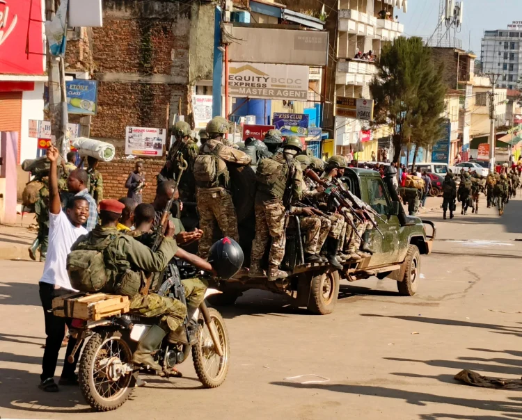 M23 rebels enter the centre of East Congo's second largest city, Bukavu, and take control of south Kivu province administrative office, Sunday Feb. 16, 2025. (AP Photo/ Janvier Barhahiga, File)