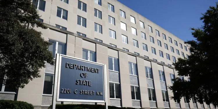 The Harry S. Truman Federal Building, headquarters of the U.S. Department of State, in a 2024 file photo.

Kevin Dietsch/Getty Images