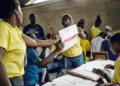 Archive photo: Officials in Haiti counting ballots at the end of polling on election day