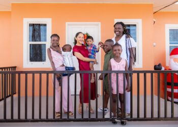 Ms Teasha Spellen, First Lady Arya Ali and their children