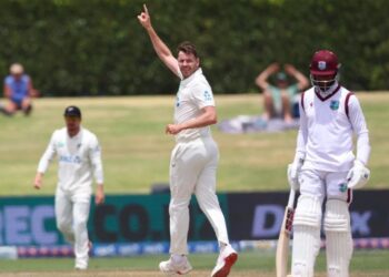Jacob Duffy took 5-42 against the West Indies to seal the win for New Zealand.