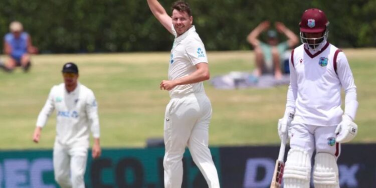 Jacob Duffy took 5-42 against the West Indies to seal the win for New Zealand.