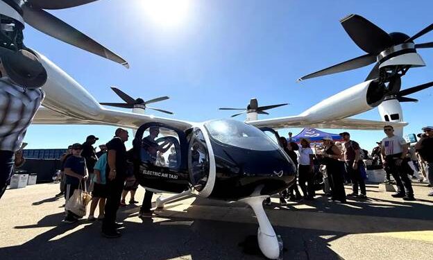 USA FLYING TAXI FIRST FLIGHT DEMOS IN CALIFORNIA on OCTOBER 5, 2025, at Monterey County AIR SHOW.