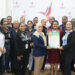 Caribbean Airlines CEO Ag., Nirmala Ramai (centre) with team members from the Operations Division, winners of the Caribbean Airlines Sustainability Leaderboard Challenge for H1 2025.