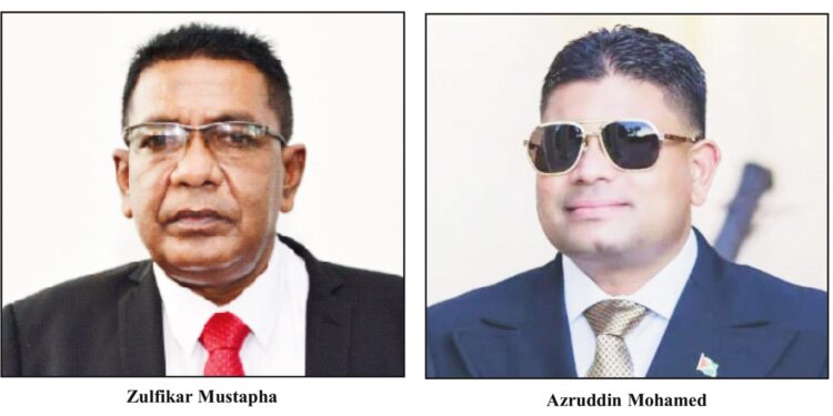 L-R Minister Zulfakar Mustapha and WIN Leader Azruddin  Mohamed (SN photo)