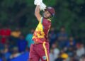 OUT: West Indies Evin Lewis. - AP PHOTO