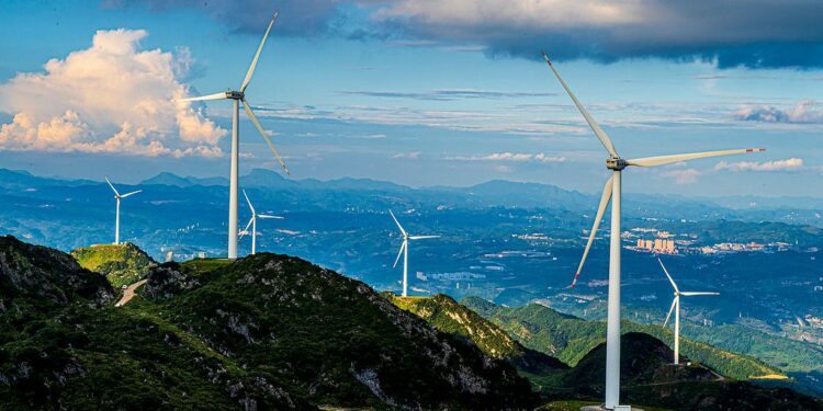 A wind farm in Liupanshui City, southwest China's Guizhou Province, August 18, 2025. /VCG